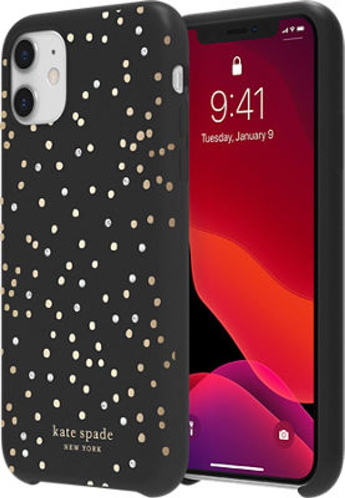 Kate spade new york Protective Hardshell Case for iPhone 11 - Soft Touch  Disco Dots Black/Gold | Dulles Town Center