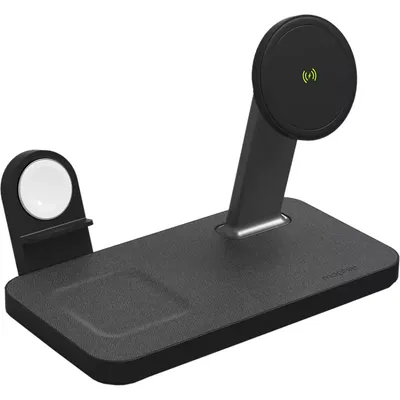 mophie 3-in1 wireless charging stand with watch adapters - Black | Smartwatch | Verizon