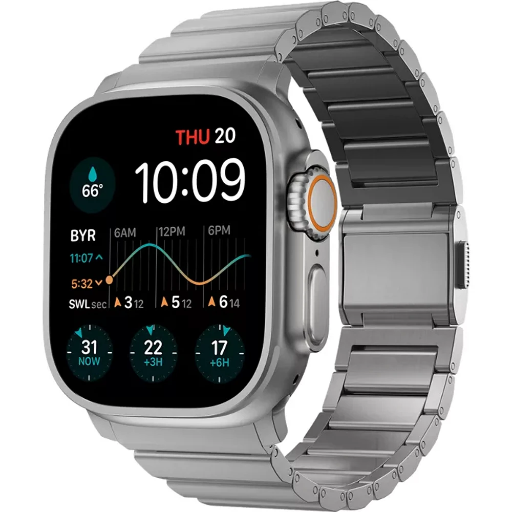 Nomad Titanium Band for Apple Watch 45/49mm - Natural Hardware 