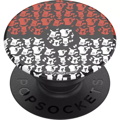 PopSockets PopGrip Pokemon Pikachu Poke Ball - Black/Red | Verizon