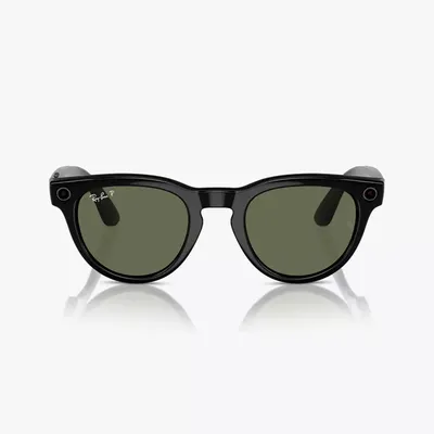 Ray-Ban Meta Wayfarer Large Smart Glasses with G15 Green - Shiny Black | Verizon