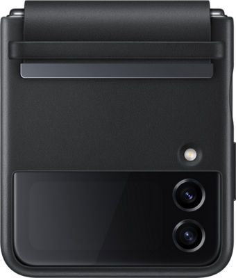 Flap Leather Cover for Galaxy Z Flip4 - Black