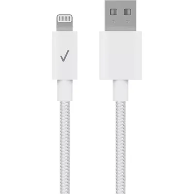 Verizon Braided Cable USB-A to Lightning 10ft - White