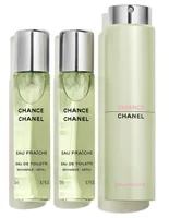 <b>CHANEL<br>CHANCE EAU FRAÎCHE</b><br><span>EAU DE TOILETTE TWIST AND SPRAY</span>