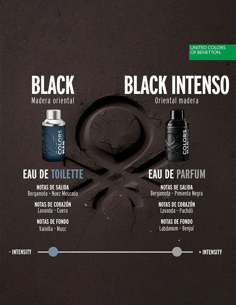 Eau de parfum Benetton Colors Man Black Intenso para hombre
