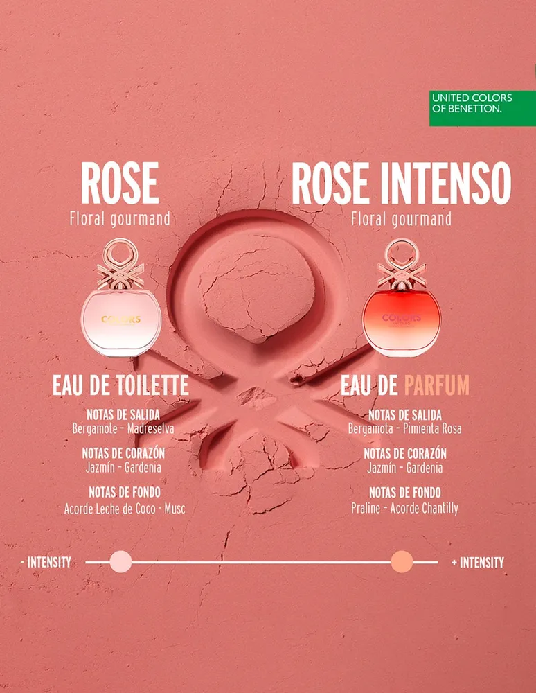 Eau de parfum Benetton Colors Woman Rose Intenso para mujer