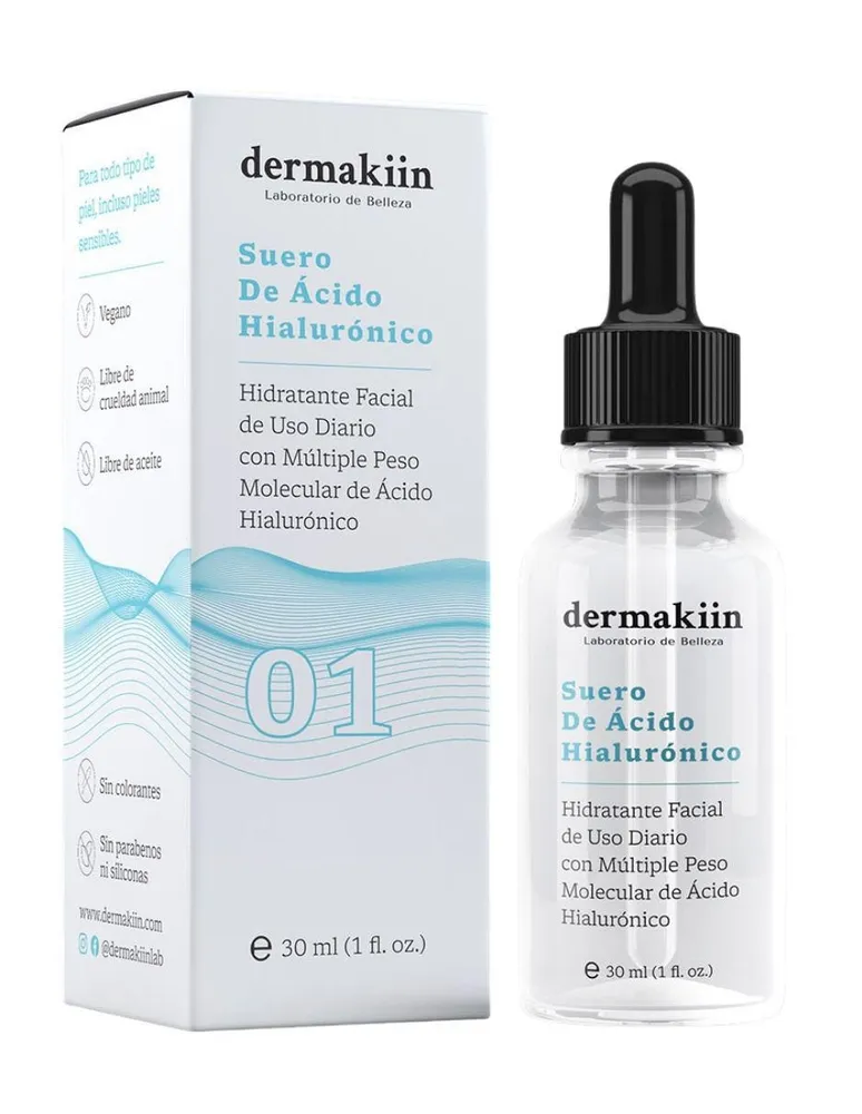 Serum de ácido hialurónico Suero Facial Antiedad de Ácido Hialurónico facial Dermakiin sueros faciales todo tipo de piel 30 ml