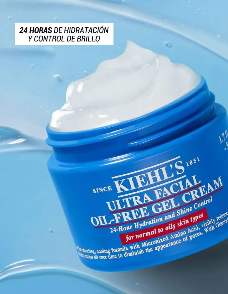 Crema facial Ultra Facial Oil-Free Gel Cream Kiehl's recomendada para hidratar