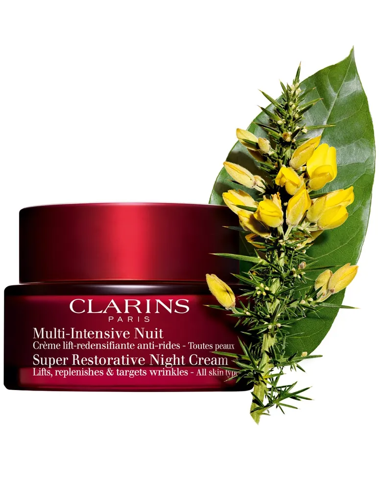 Crema para rostro Super Restorative Night Cream All Skin Type Clarins recomendado para antiedad