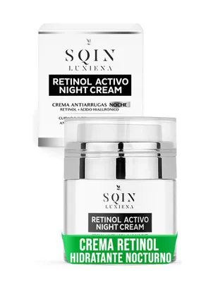 Crema para rostro Retinol Hidratante Nocturno Sqin Luxiena recomendada para antiedad