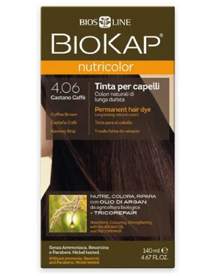 Tinte Biokap Nutricolor tono 4.06 castaño café 140 ml