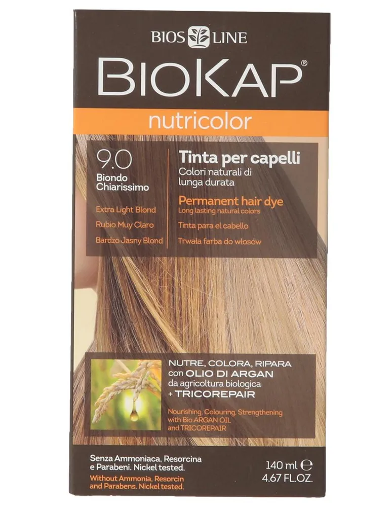 Tinte Biokap Nutricolor tono 9.0 rubio muy claro 140 ml