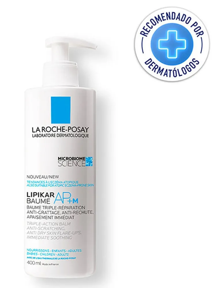 Crema corporal Baume AP+M Lipikar La Roche Posay Lipikar recomendado para calmar y aliviar la piel