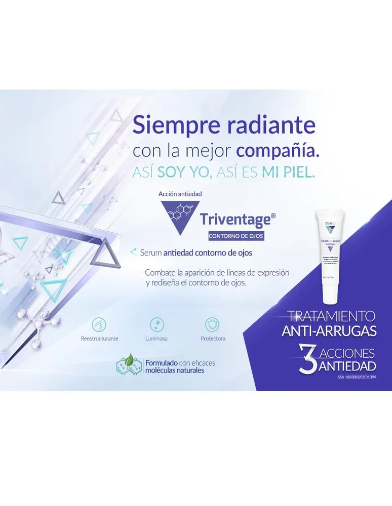 Contorno de ojos antiedad Triventage 15 ml