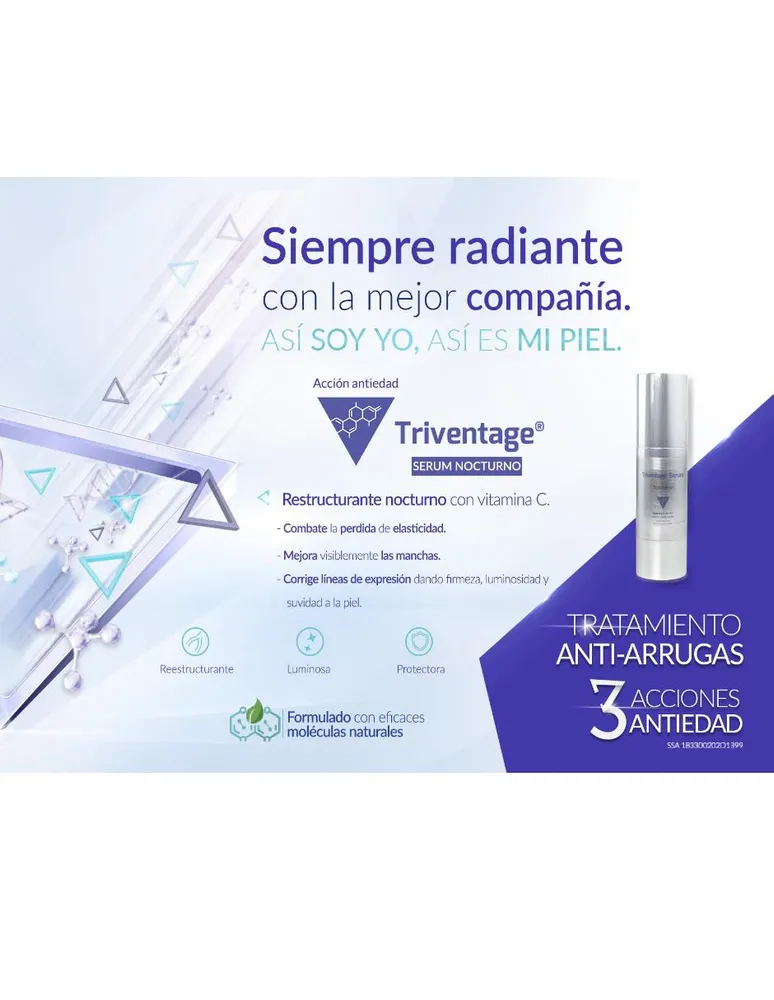 Serum vitamina C facial Triventage Triventage todo tipo de piel 30 ml