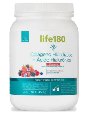 Colágeno Hidrolizado + Ácido Hialurónico Life 180