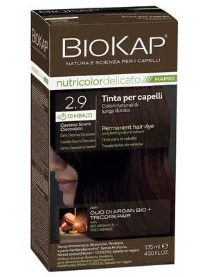Tinte para cabello BioKap 2.9 castaño obscuro chocolate