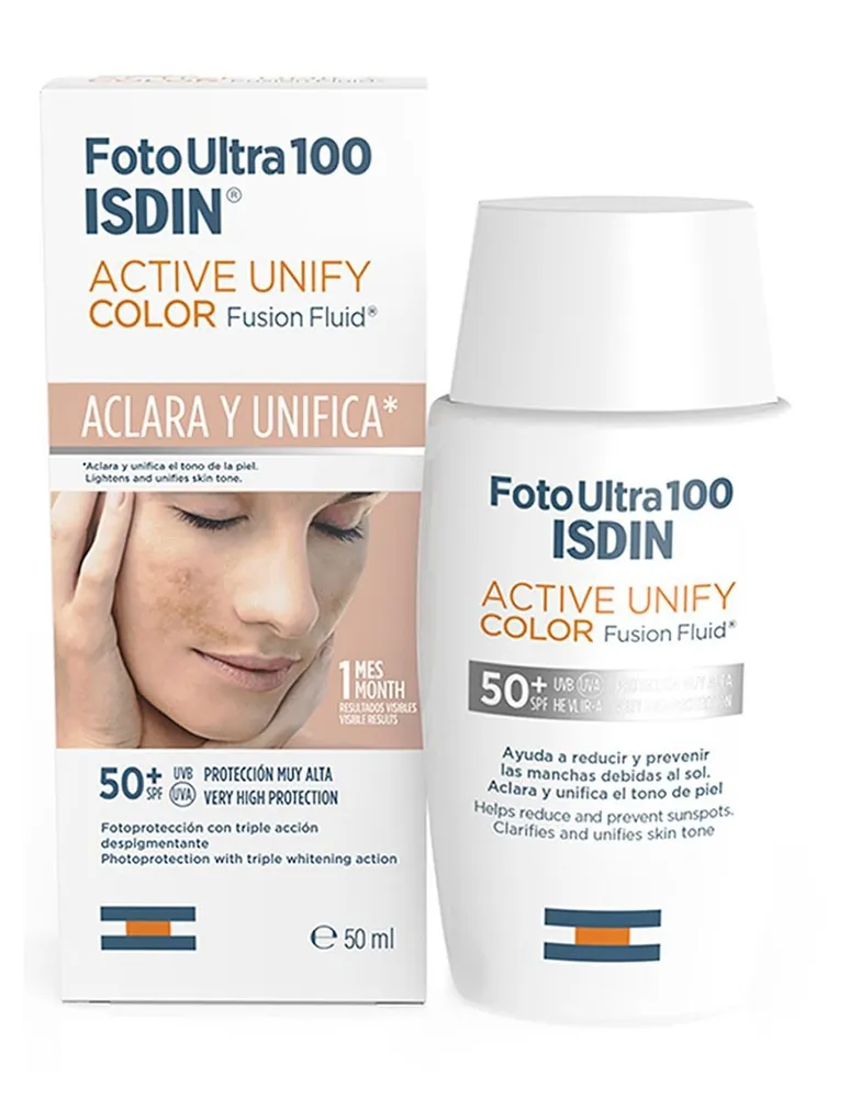 Protector solar FPS 50+ Active Unify Isdin Color Fusion Fluid 50 ml