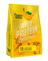 Whey Protein Concentrate Protein World aumento muscular plátano en polvo