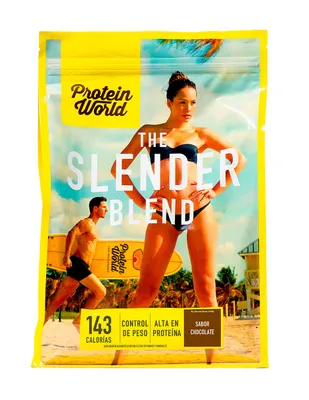 The Slender Blend Protein World control de peso chocolate en polvo