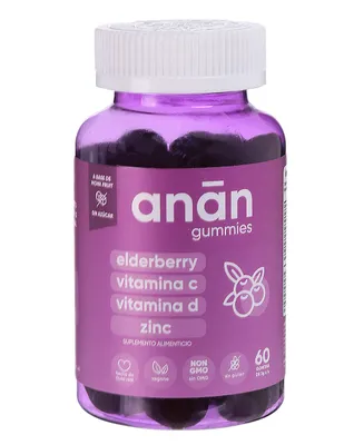 Elderberry vitamina C Anan gomitas