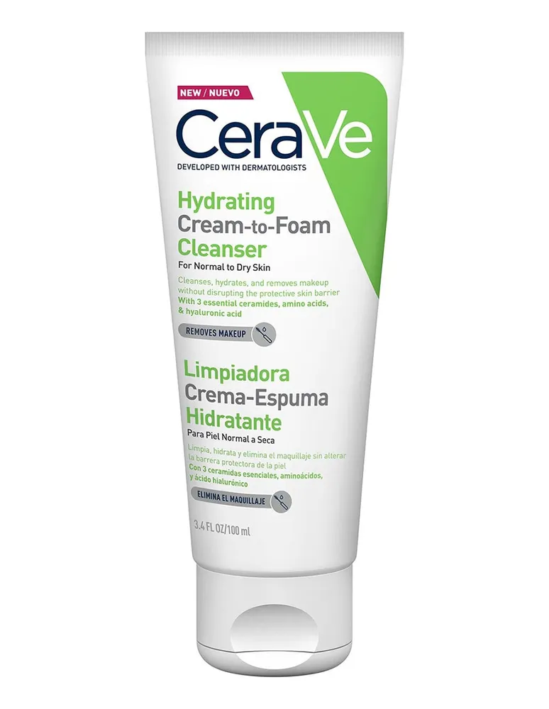 Limpiador Hidratante para rostro CeraVe en crema-espuma