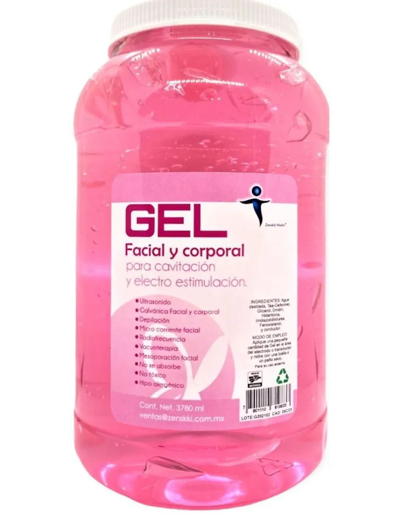 Gel corporal condutor para Ultrasonido o Electro estimulación Zenskki Medic  3780 ml