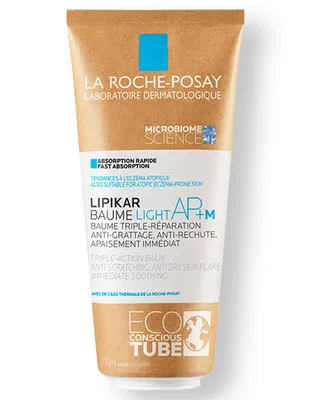 Crema para cuerpo Baume Light AP+M Lipikar La Roche Posay recomendado para calmar y aliviar la piel