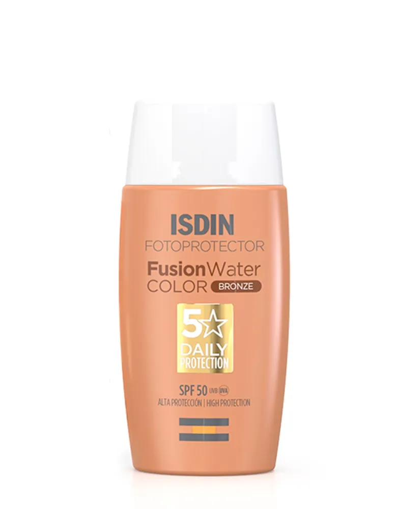 Protector solar FPS 50 Fusion Water Isdin Color Bronze 50 ml