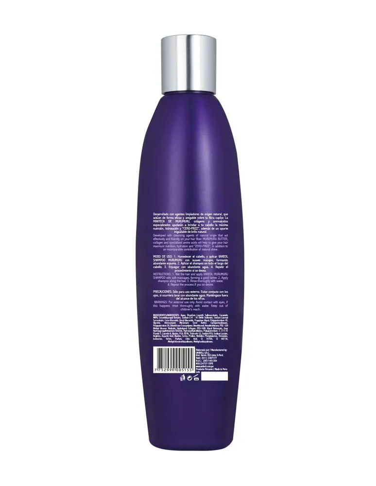 Shampoo anti frizz para cabello Kareol Hidratación Control Volumen Murumuru