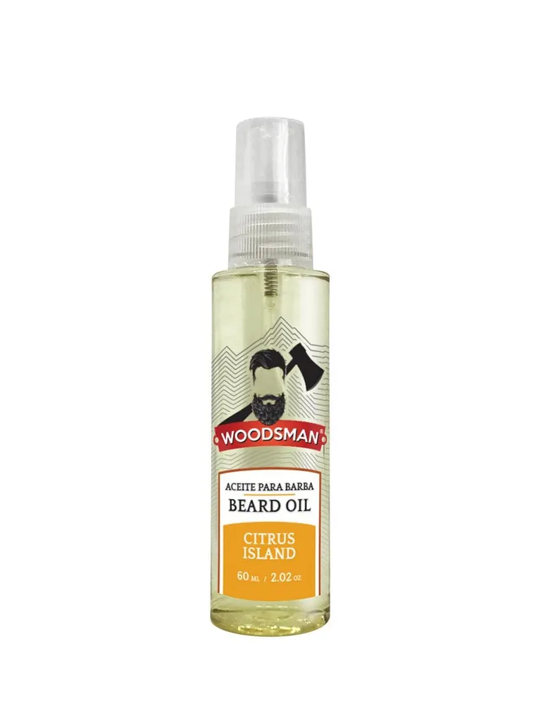 Aceite para barba y bigote y pre afeitado Woodsman Citrus Island 60 ml