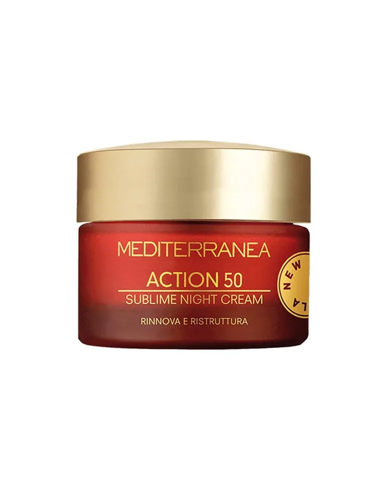 Crema sublime de noche renueva y reestructura Mediterranea Cosmetics Action 50 años 50 ml