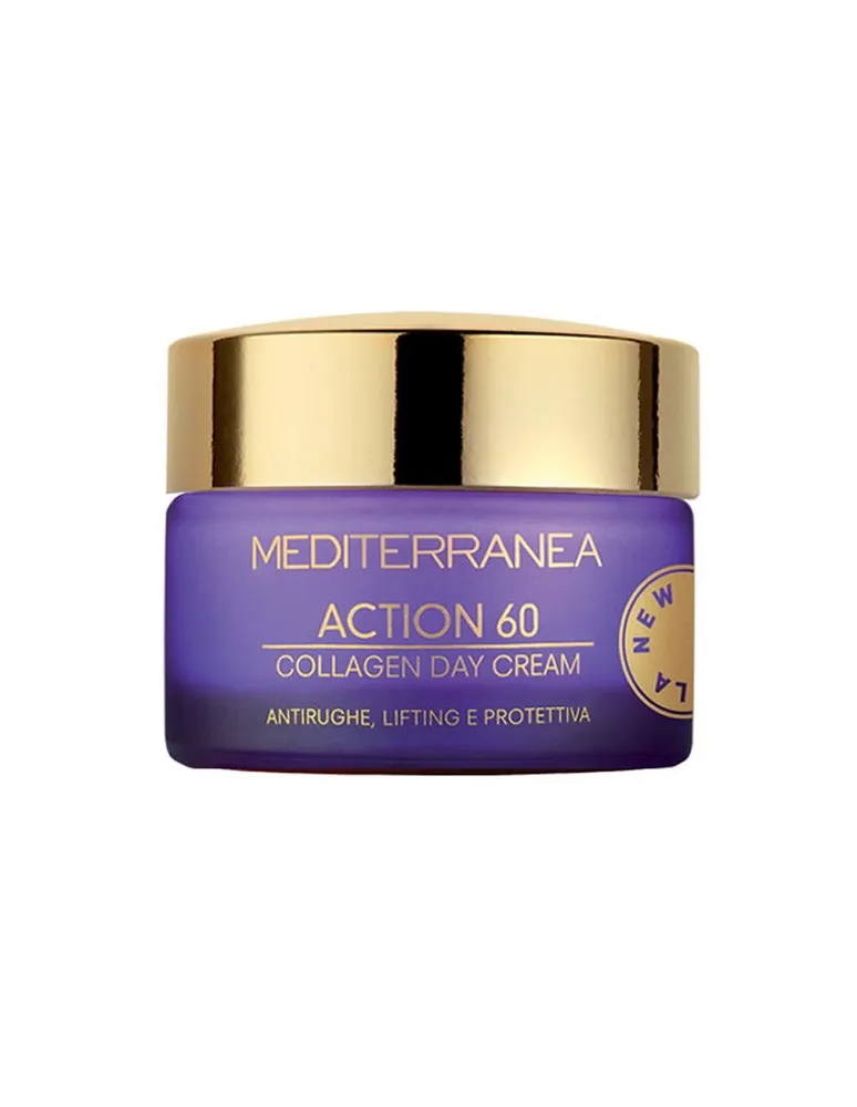 Crema colágeno de día antiarrugas y reestrucurante Mediterranea Cosmetics Action 60 años 50 ml