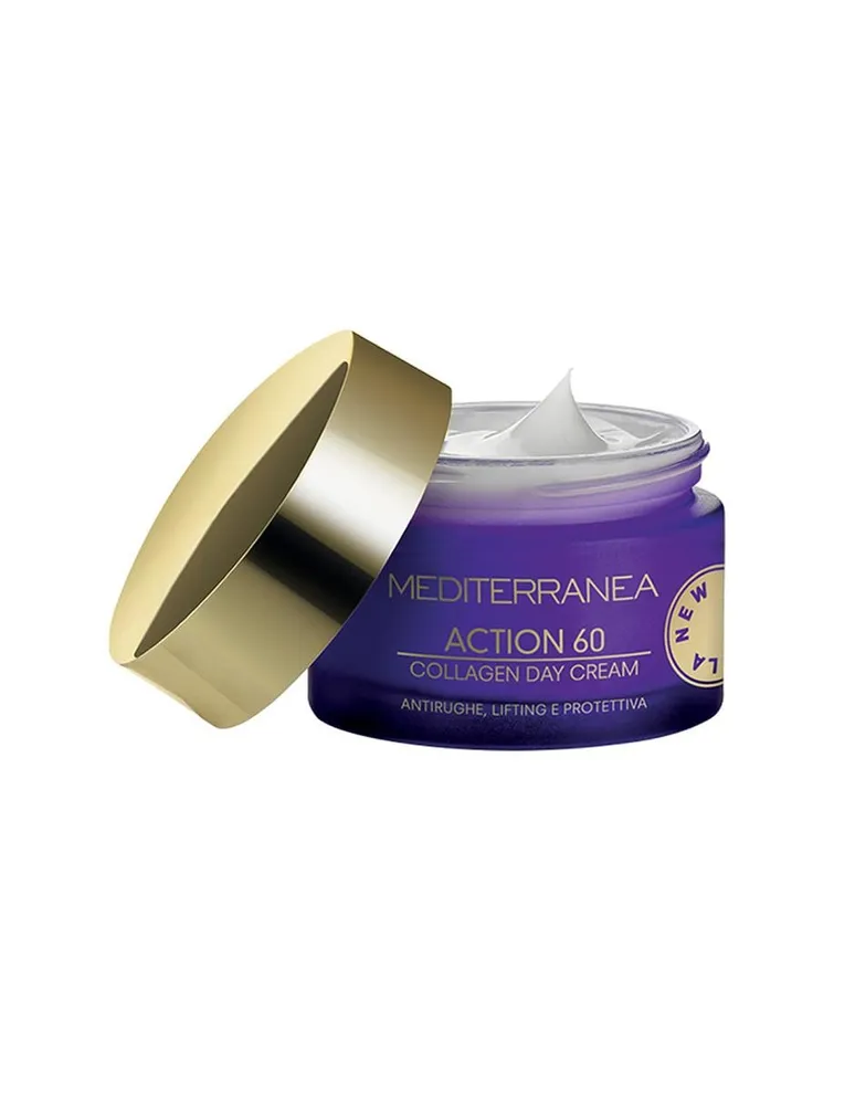 Crema colágeno de día antiarrugas y reestrucurante Mediterranea Cosmetics Action 60 años 50 ml
