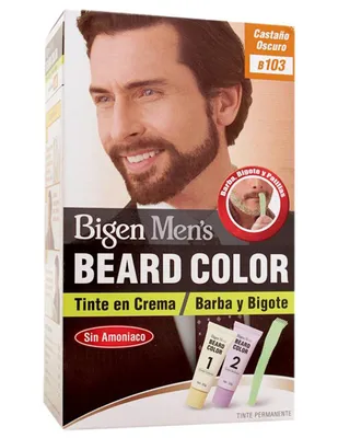 Tinte Bigen Men's barba castaño oscuro B103 permanente