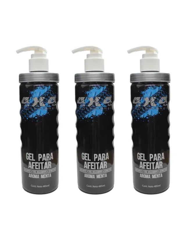 Gel para Afeitar 4x4 485ml, Gel para Afeitado, Gel Profesional para  barberia. : : Belleza