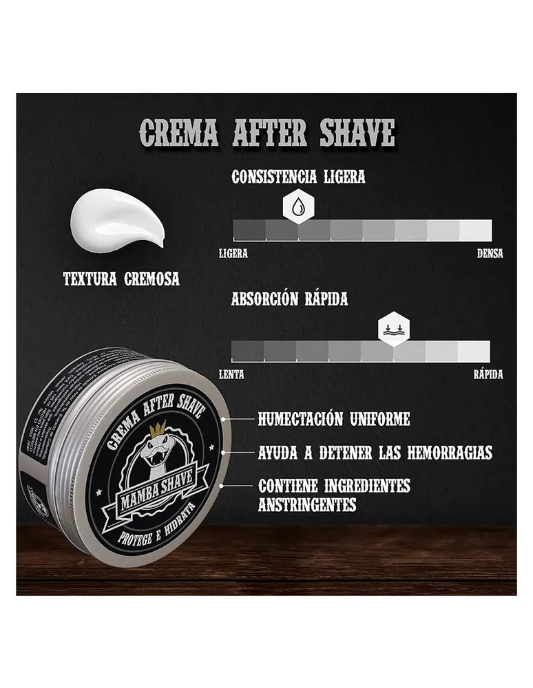 Crema para rostro Mamba Shave recomendado para hidratar