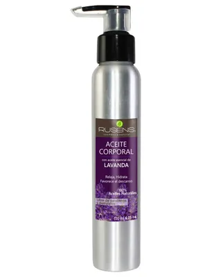 Aceite corporal lavanda Rusens para masaje relajante natural