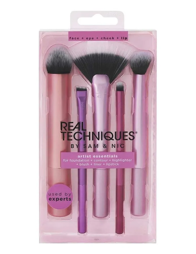Set de Brochas para Maquillaje Real Techniques Flawless Base 4 Brochas