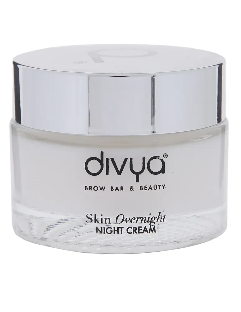 Crema facial Skin Overnight Brow Bar & Beauty Divya recomendada prevenir signos de edad