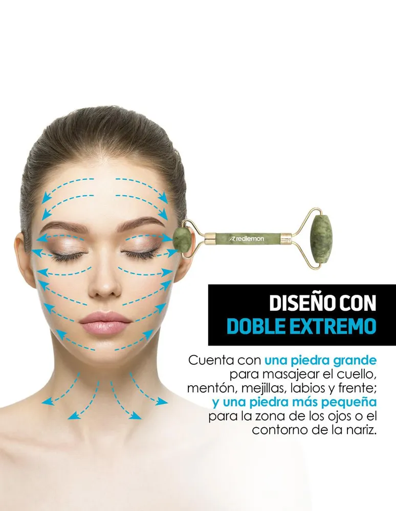 Masajeador facial Redlemon de rodillo con jade