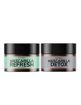 Kit Mascarilla Detox con Carbon Activado + Refresh Hidratante Skin Care Facial Quotidien