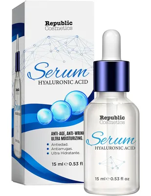 Serum antiedad facial Republic Cosmetics Suero de ácido hialurónico todo tipo de piel 30 ml