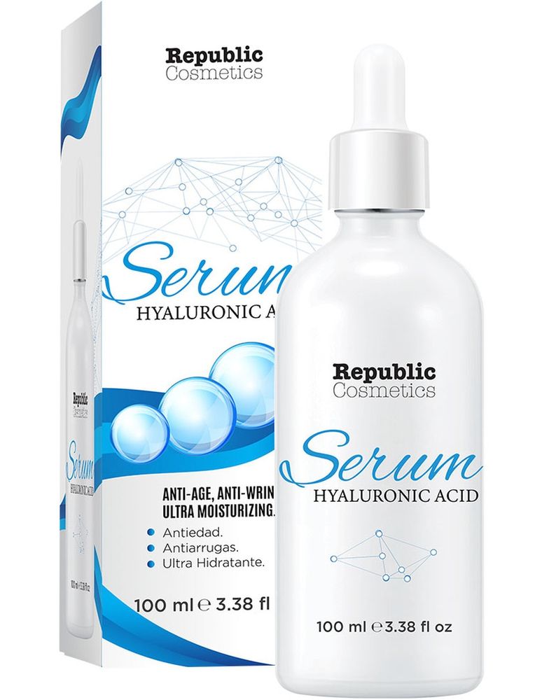 Serum hidratante facial Republic Cosmetics Suero de ácido hialurónico todo tipo de piel 100 ml