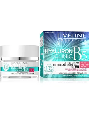 Crema para rostro Eveline Cosmetics Hyaluron Clinic 50+ recomendado para reafirmar