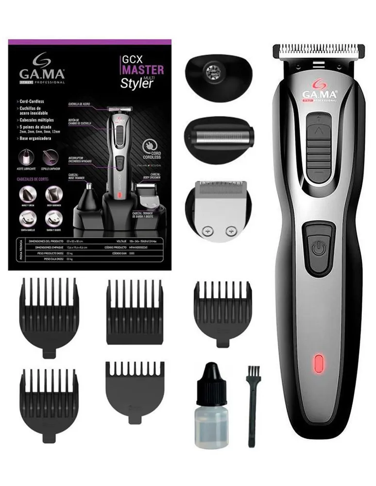 Recortadora de cabello, barba y cuerpo Gama Italy Master Clipper