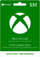 Carte-cadeau Xbox de  30 $ 