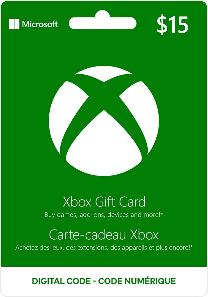 Carte-cadeau Xbox de  15 $ 