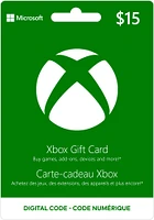 Carte-cadeau Xbox de  15 $ 
