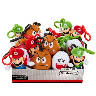 Nintendo - Mario Bros. Plush Clip Ons - Assorted - Chosen at random